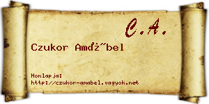 Czukor Amábel névjegykártya